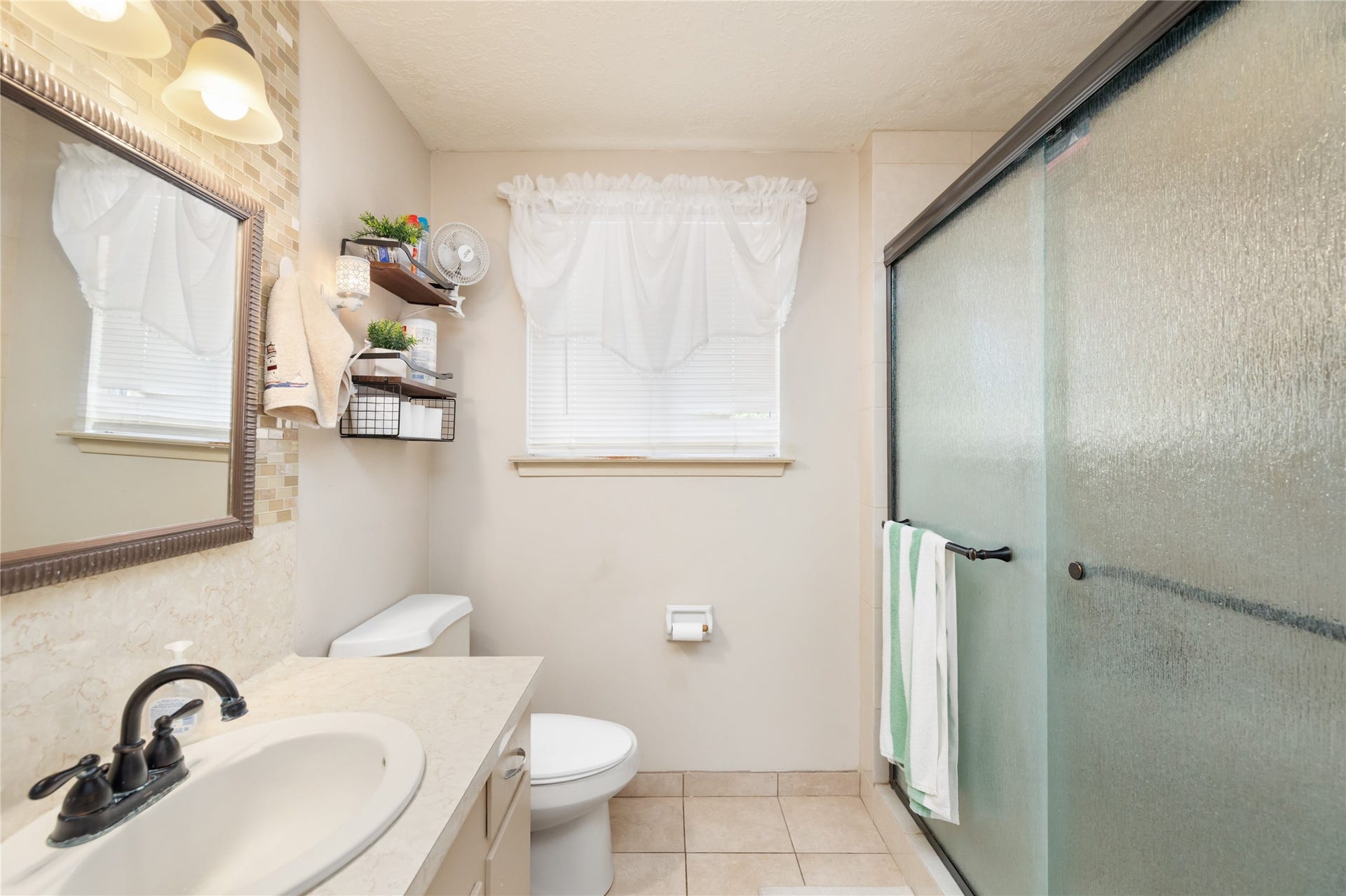 2603 Grape Lane, Pasadena, TX 77502 Additional view of upstairs bathroom with large shower.