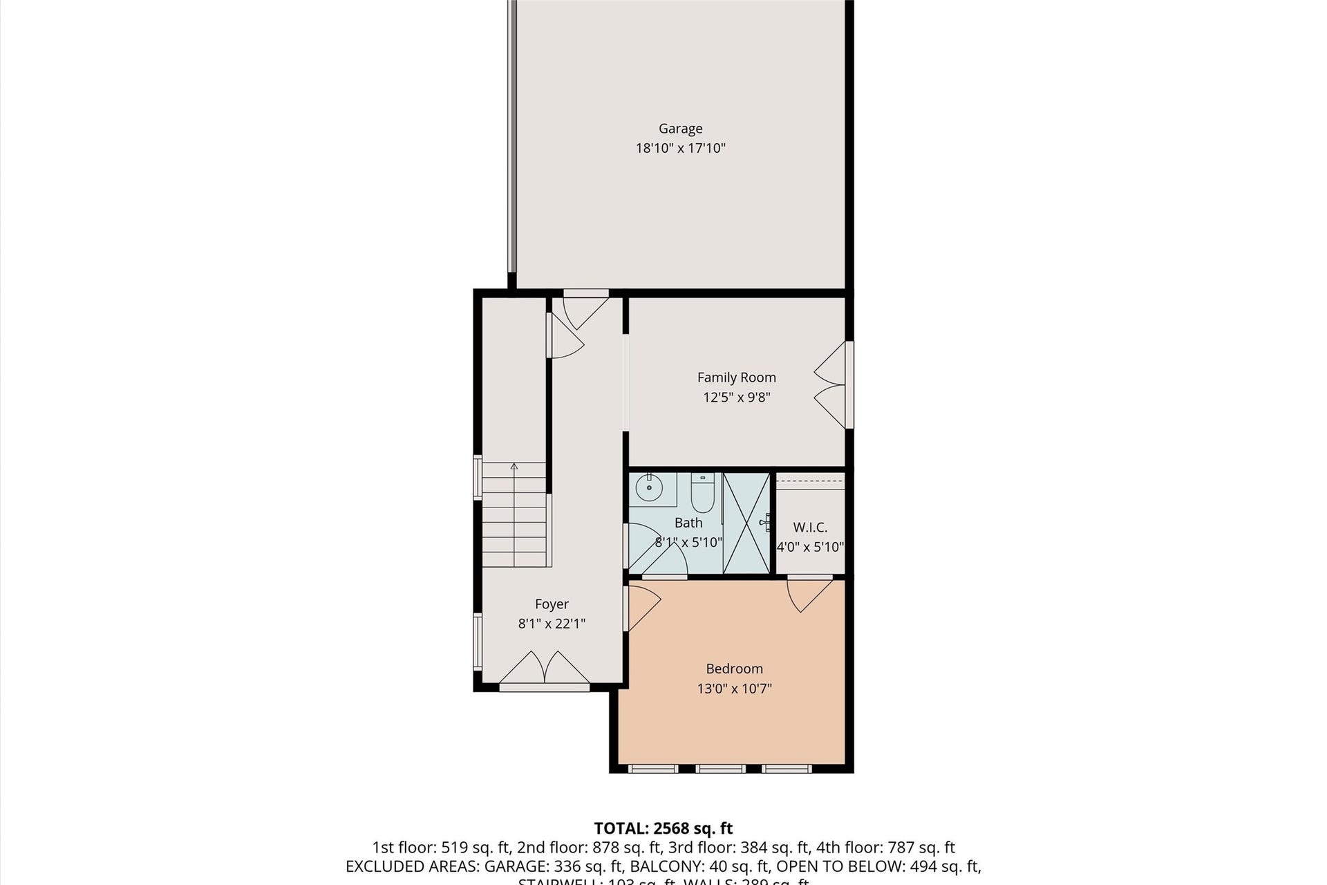 5717 Val Verde Street, #C, Houston, TX 77057 The floor plan is provided as a guide. and are for illustrative purposes only. SF is approximate, does not represent the actual SF as per CAD, and should be independently verified.