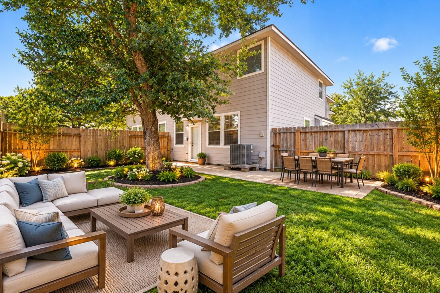 414 Folk Crest Lane, Dickinson, TX 77539 Virtually staged to show backyard potential