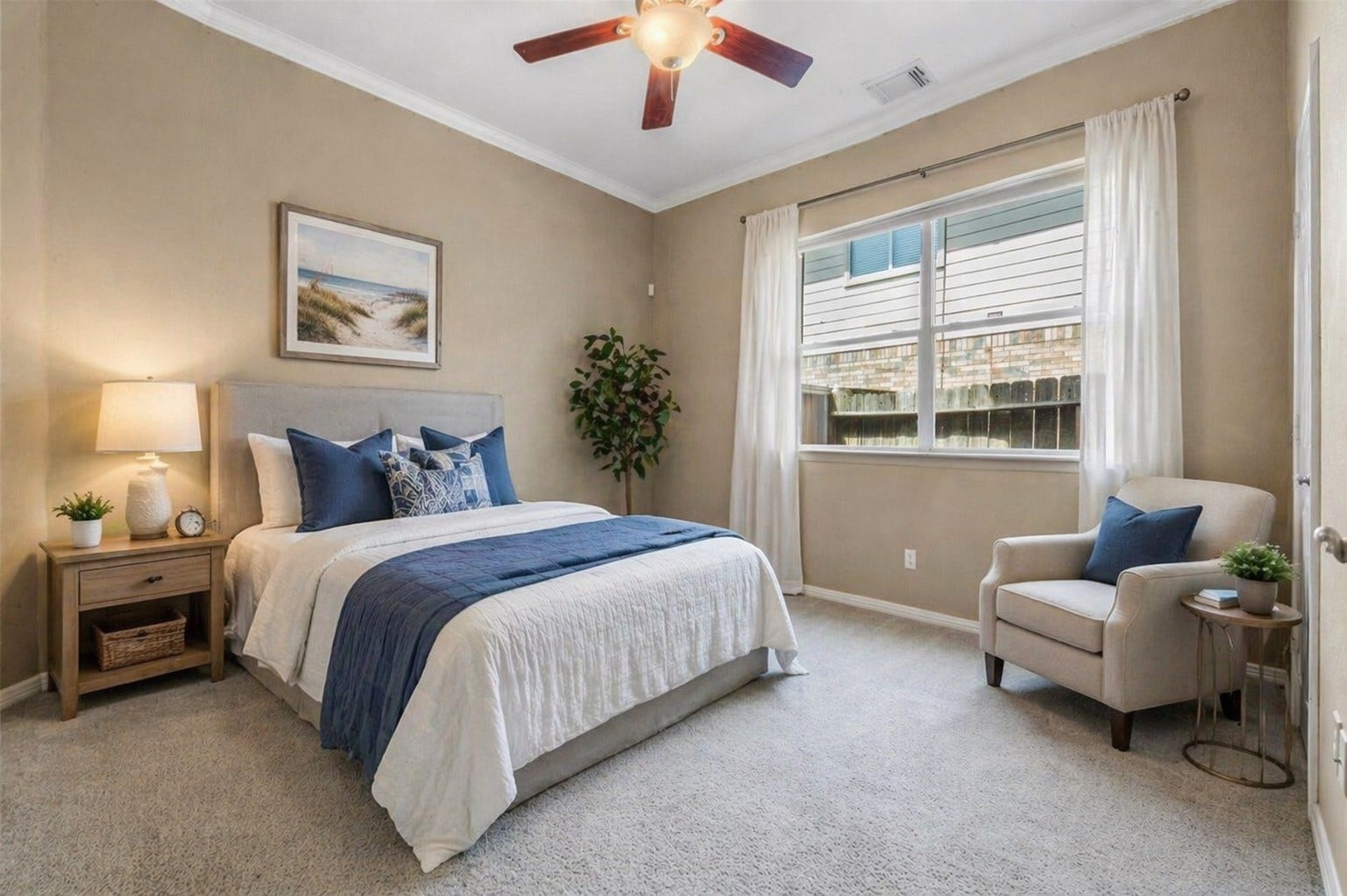 26418 Cottage Cypress Lane, Cypress, TX 77433 Virtually staged 2nd bedroom on 1st floor.