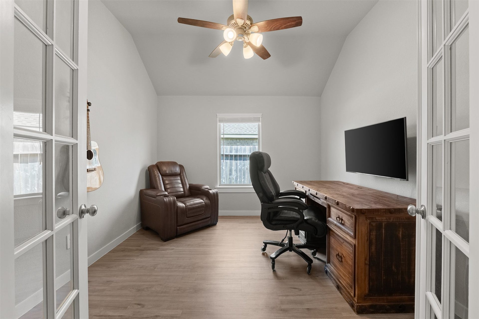 17707 Sapphire Pines Drive, New Caney, TX 77357 Office Room with elevated ceilings
