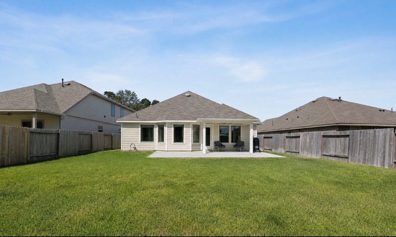 17707 Sapphire Pines Drive, New Caney, TX 77357 So much room to create a nice fire pit area or put in a pool!