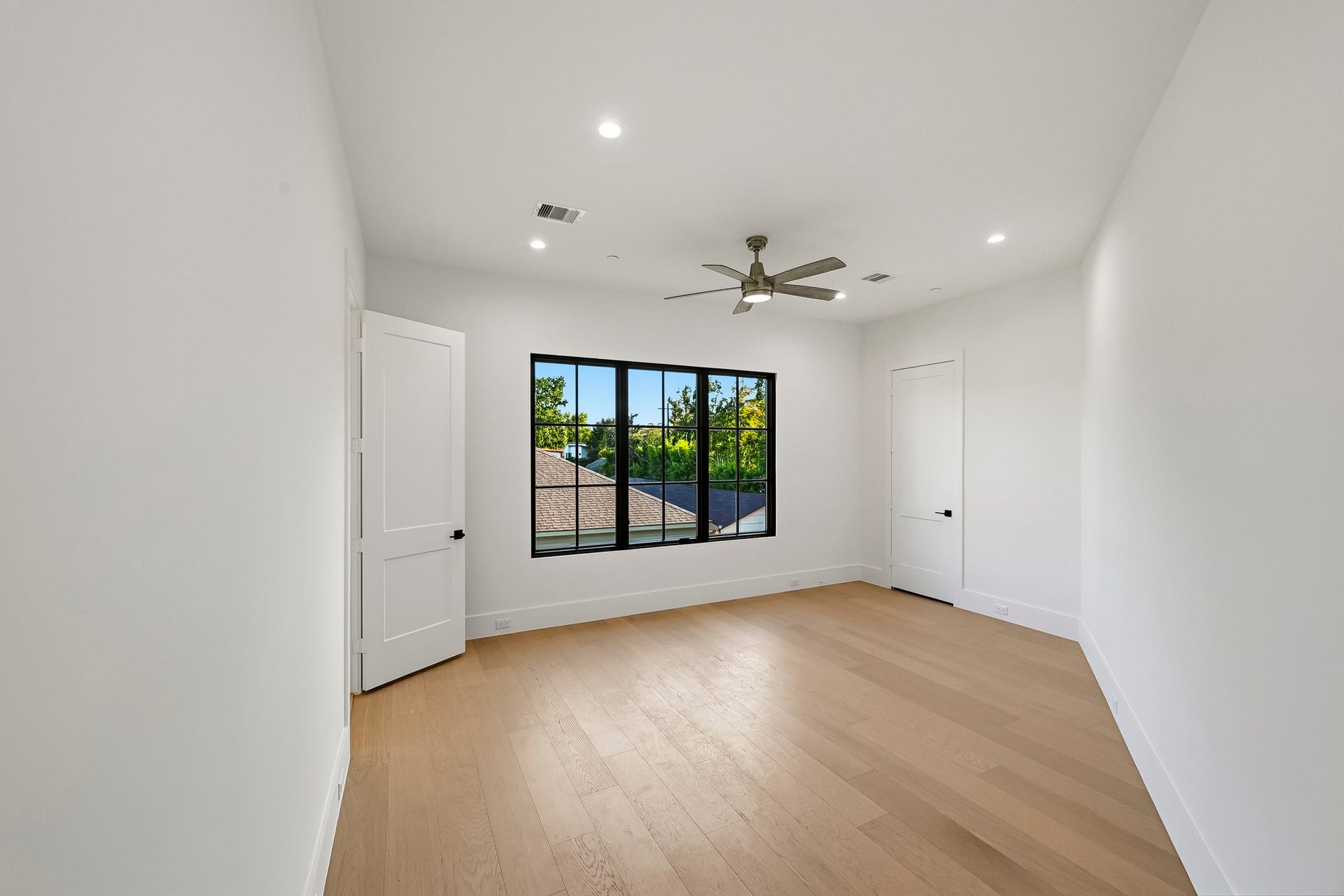 The final bedroom upstairs sits on the back point of the home!