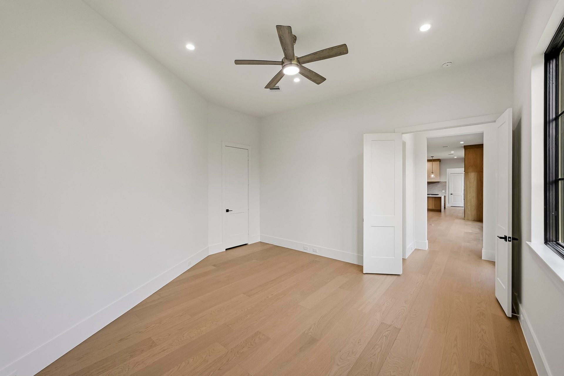 Plenty of space for a king bed and a desk!