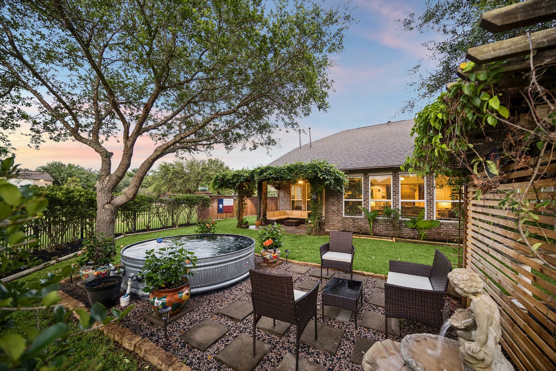 3102 London Lane, Missouri City, TX 77459 Cool off, relax and enjoy the scenery in the "Red-Neck Riveria" plunge pool, equipped with a pool pump.