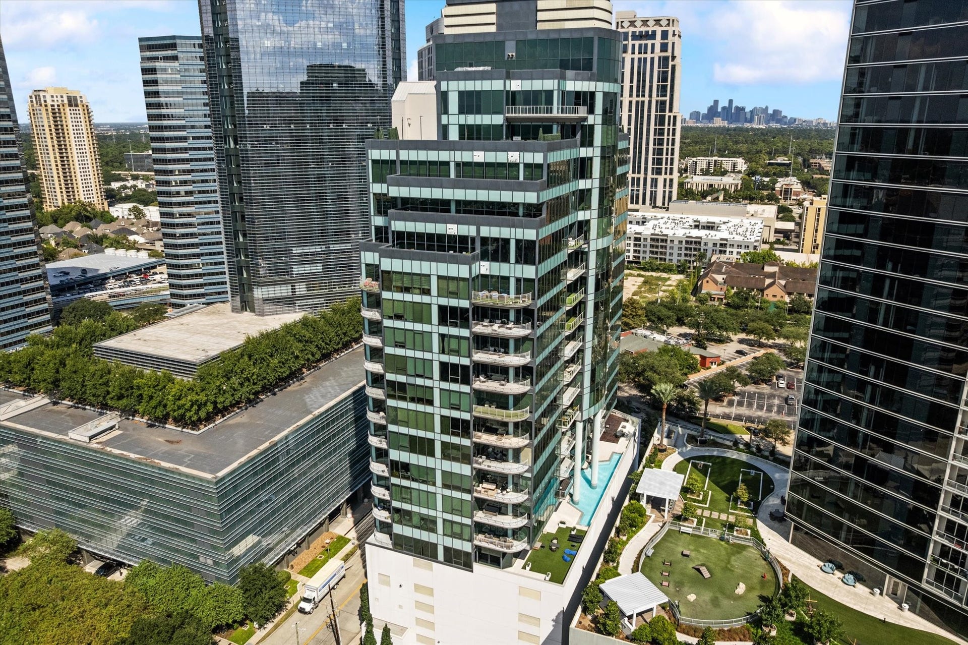 1600 Post Oak Boulevard, #1903, Houston, TX 77056 Drone shot of The Cosmopolitan