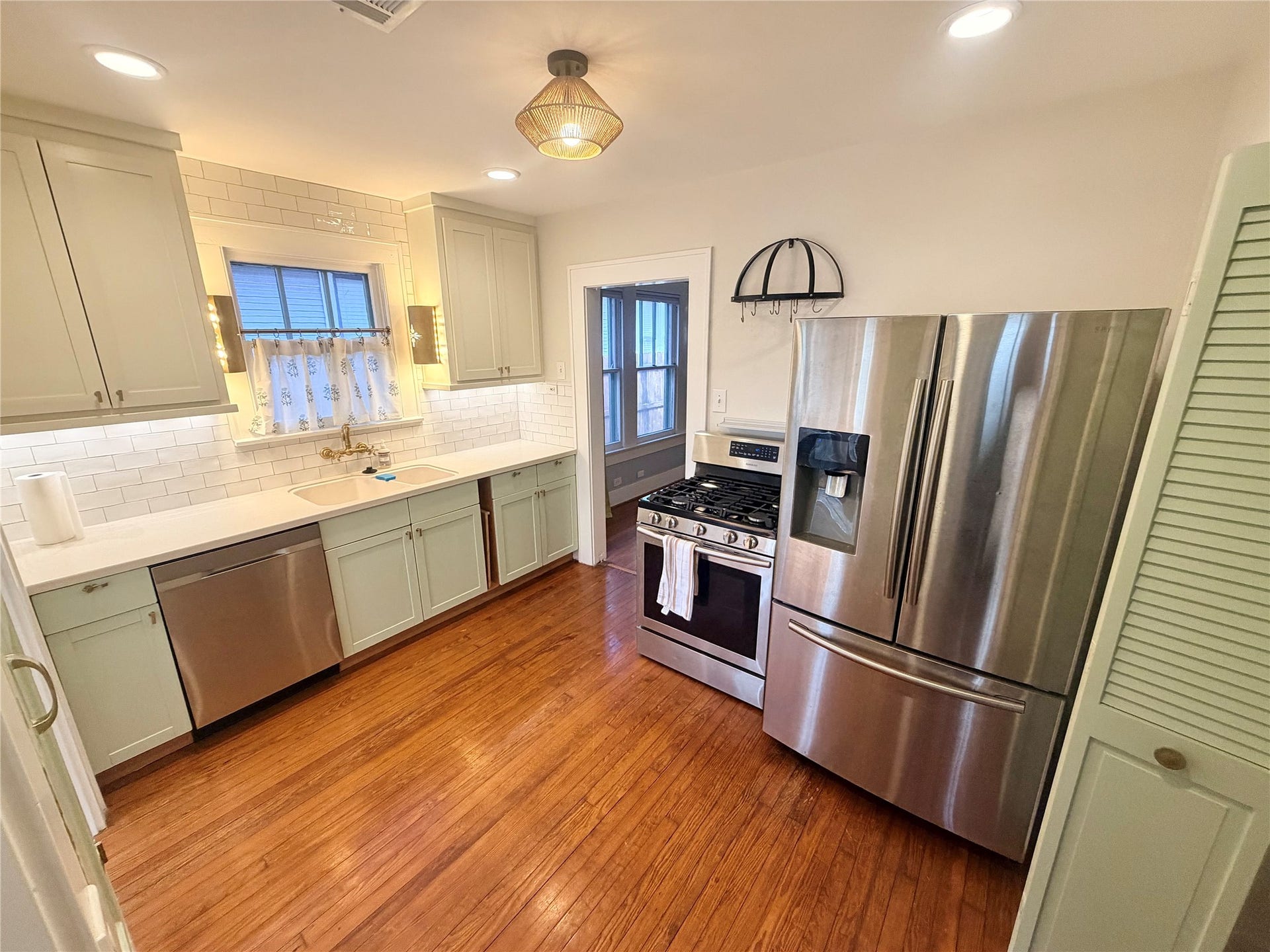 view of the kitchen from in-home  utility