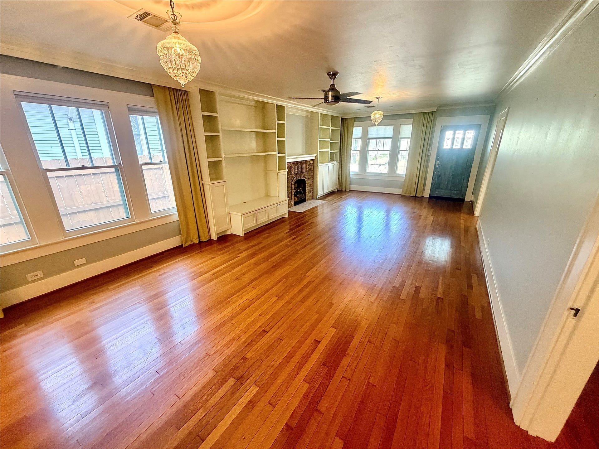 back side view of living / dining area