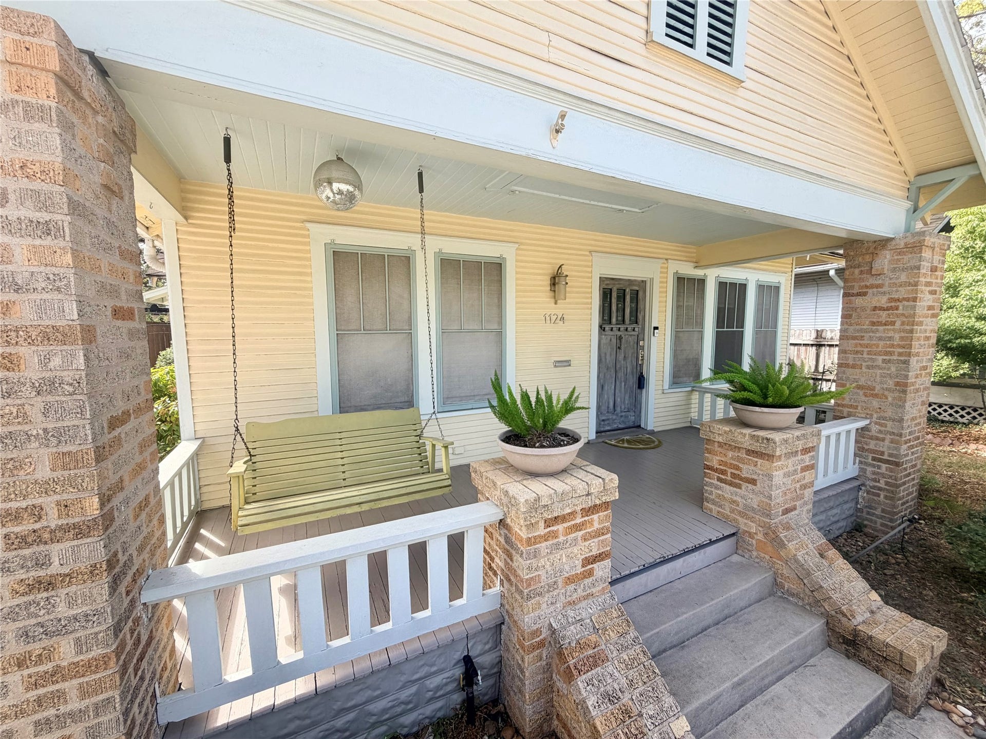 relaxing and inviting front porch