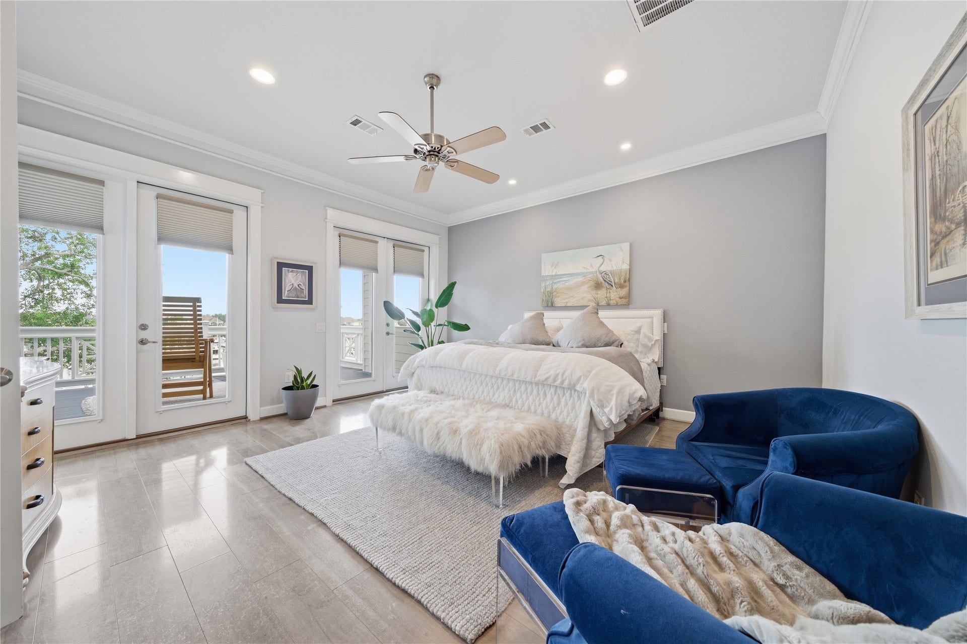 2174 Marina Way, Kemah, TX 77565 On the 3rd floor, you will find the primary bedroom with private balcony.
