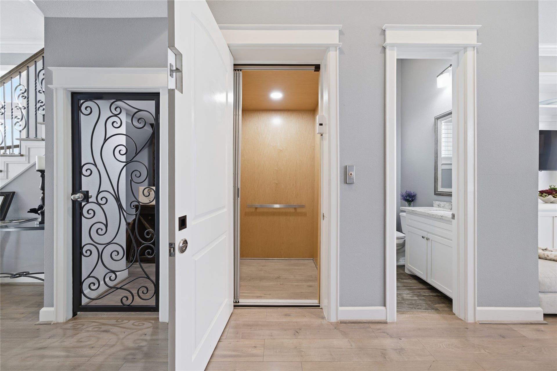 2174 Marina Way, Kemah, TX 77565 Wine room, elevator, and half bath.