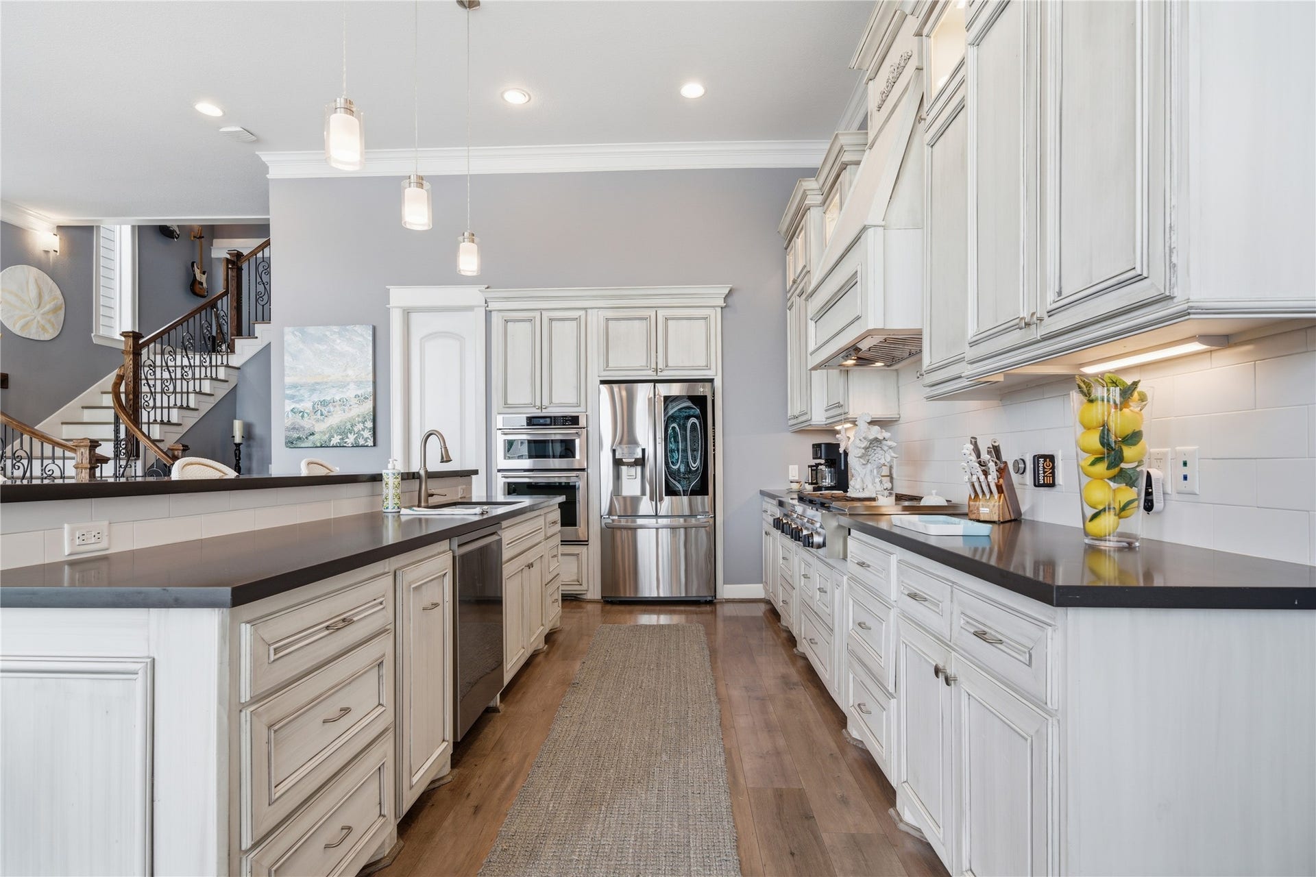 2174 Marina Way, Kemah, TX 77565 With a mix of cabinets and drawers, there is ample storage in this kitchen