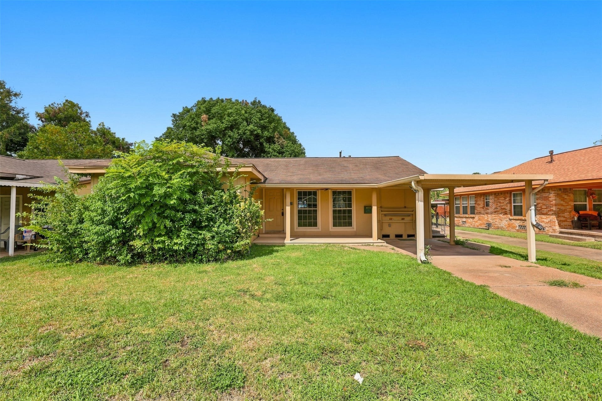 8421 Baker Drive, Houston, TX 77017 Welcoming front view of the home with a charming exterior