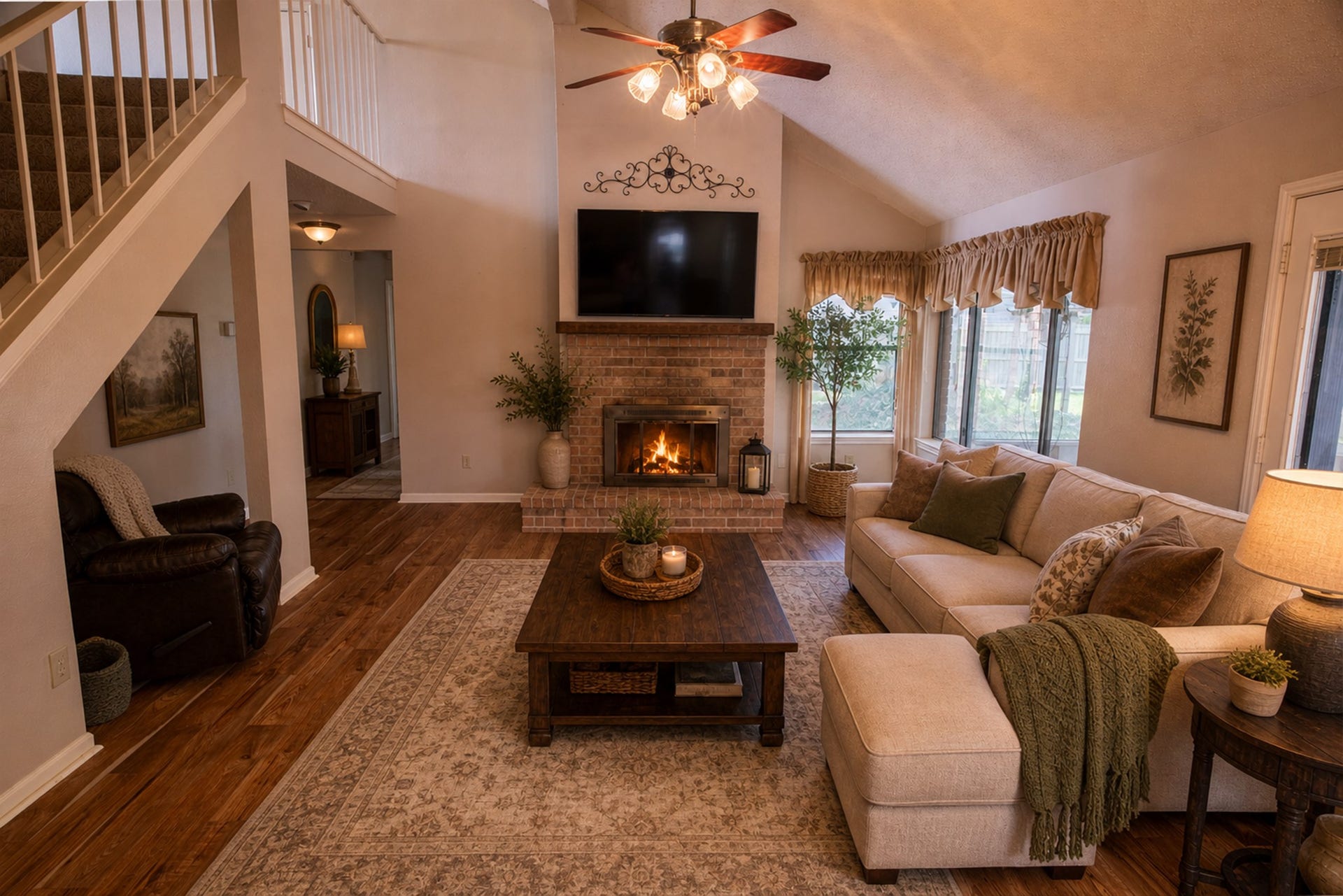 Living Room-Virtually Staged-Plenty of Room for All your Comfy Furniture!