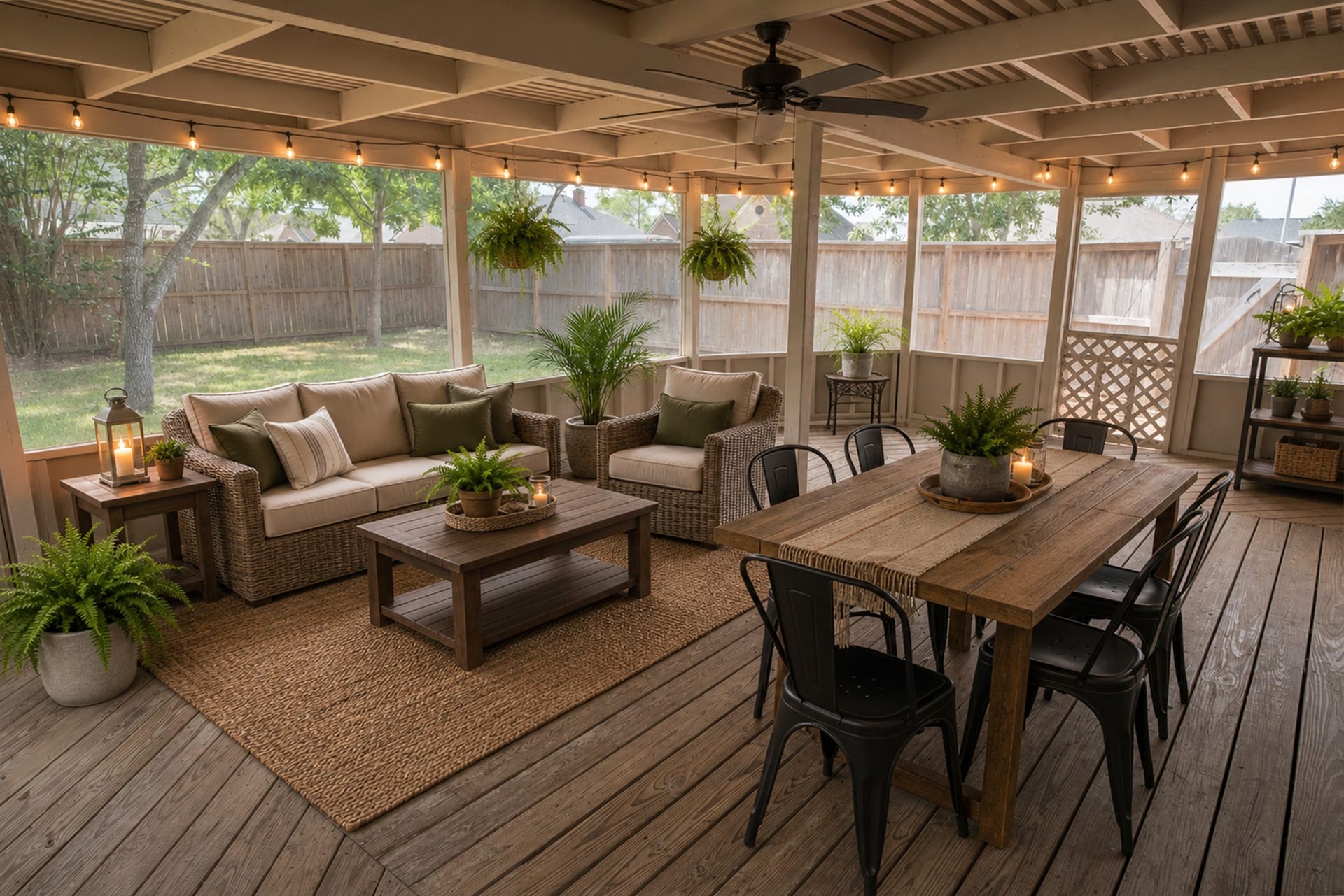 Screened in Porch-Virtually Staged