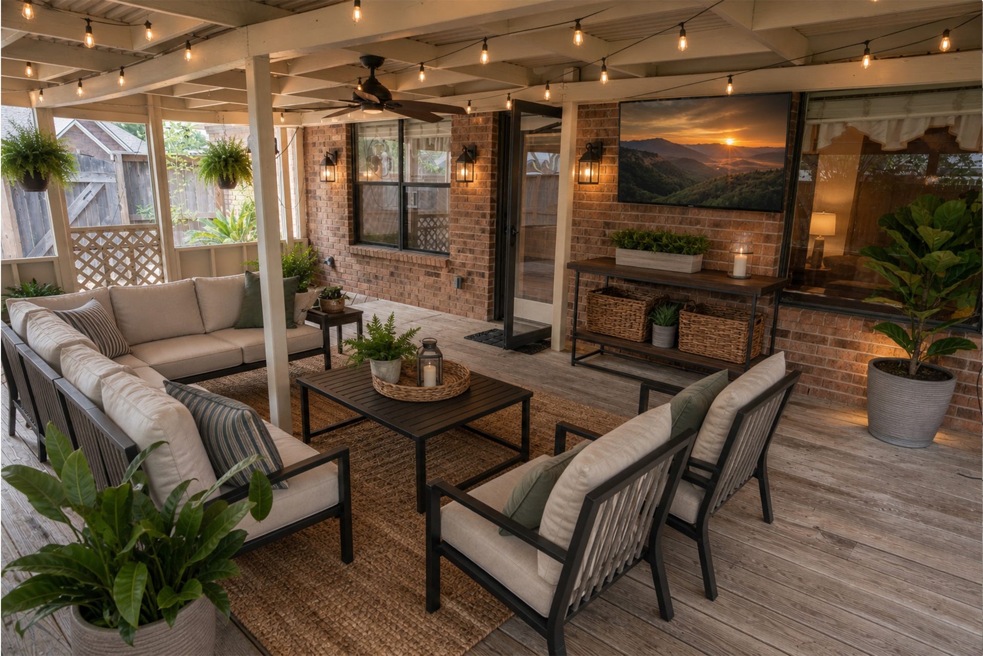Screened in Porch-Virtually Staged