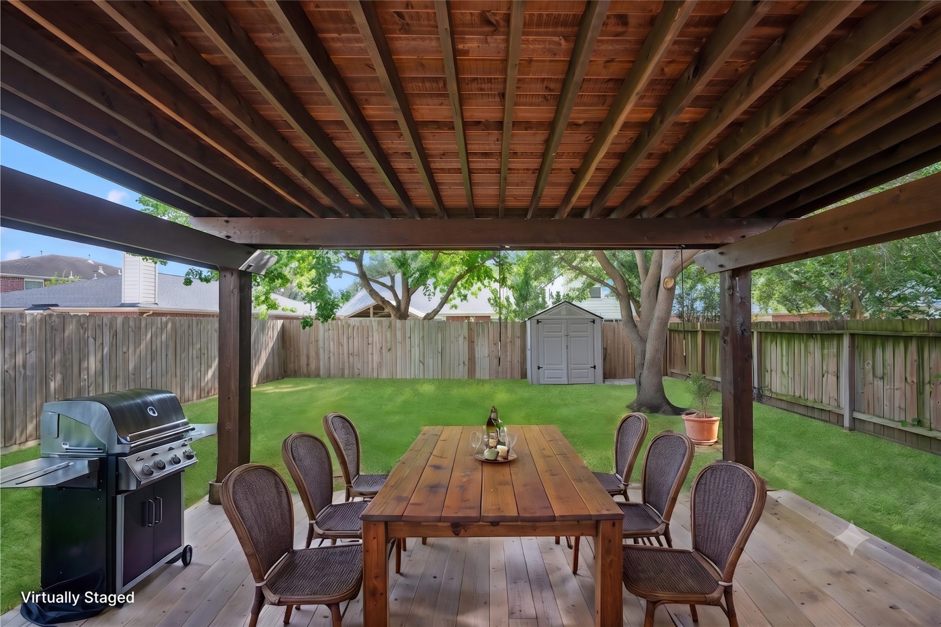 16x20 Covered Patio Virtually Staged