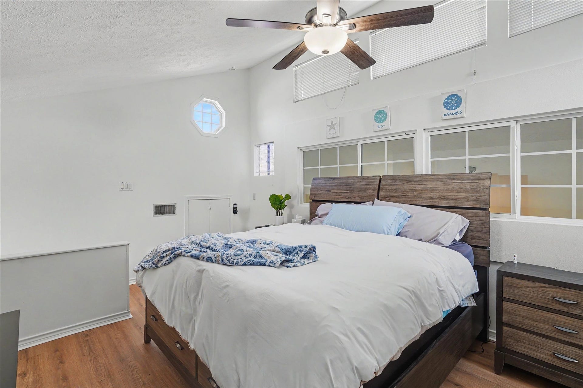 Primary bedroom with natural lighting