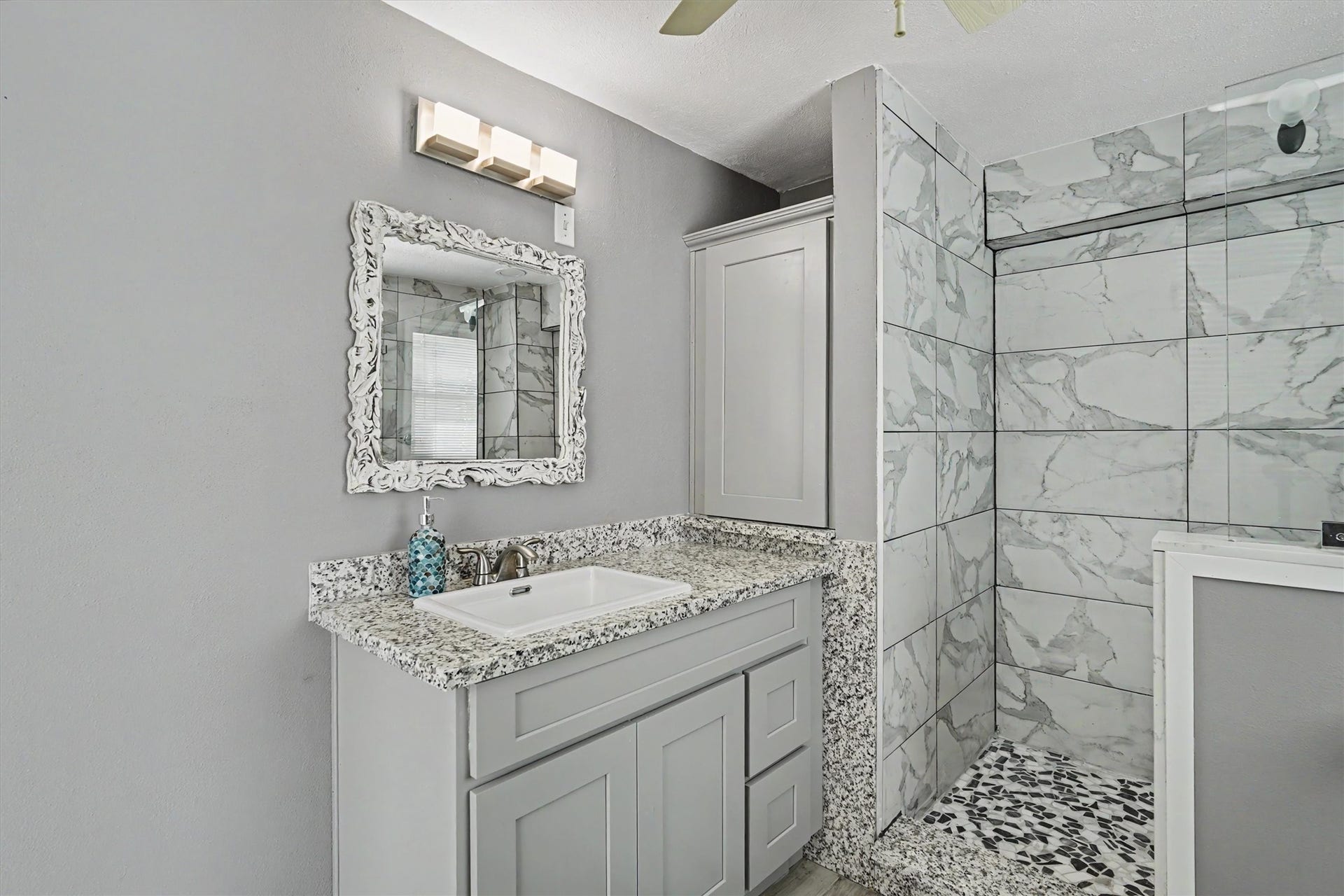 Remodeled full bathroom downstairs