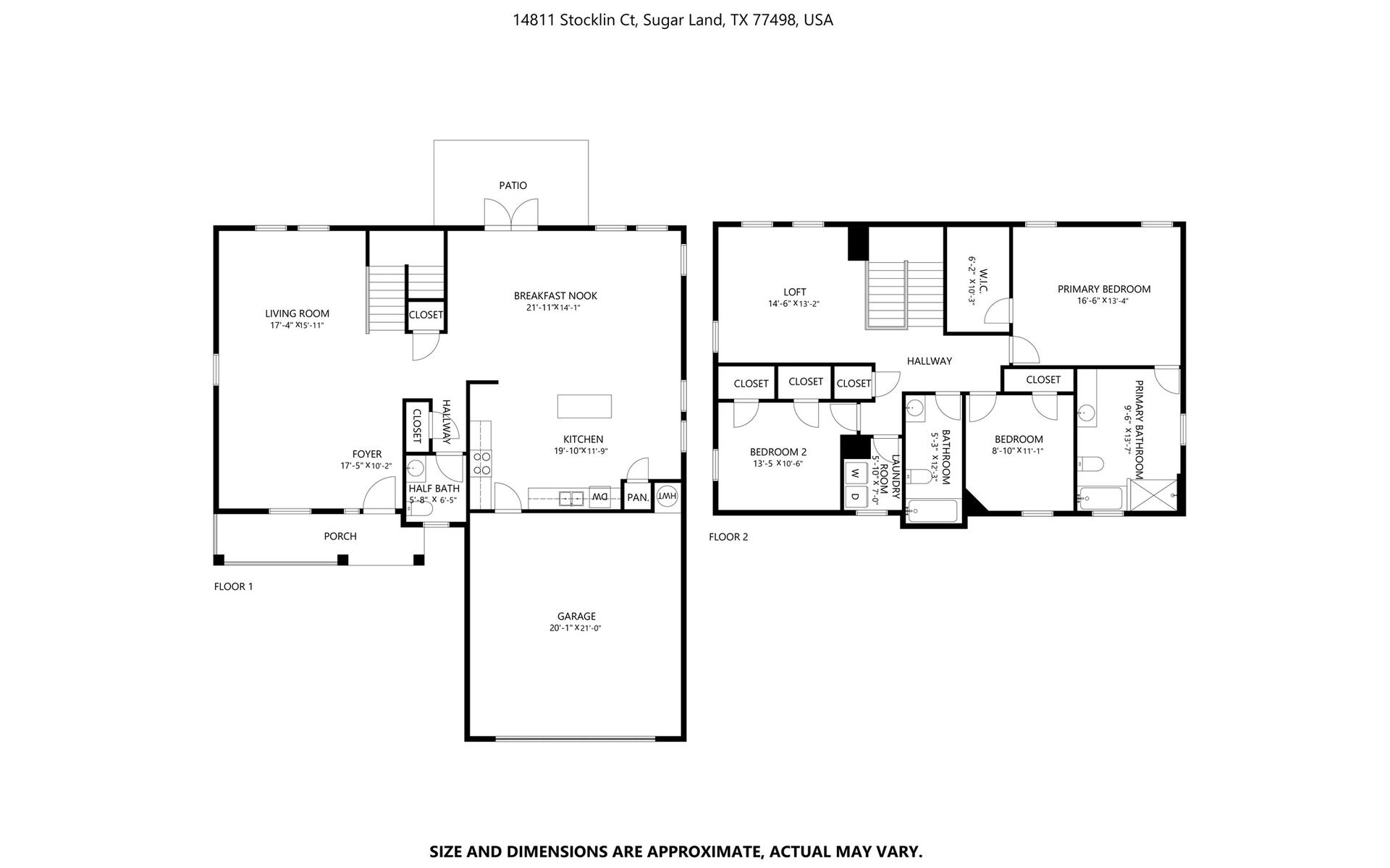 14811 Stocklin Court, Sugar Land, TX 77498 Floor Plan