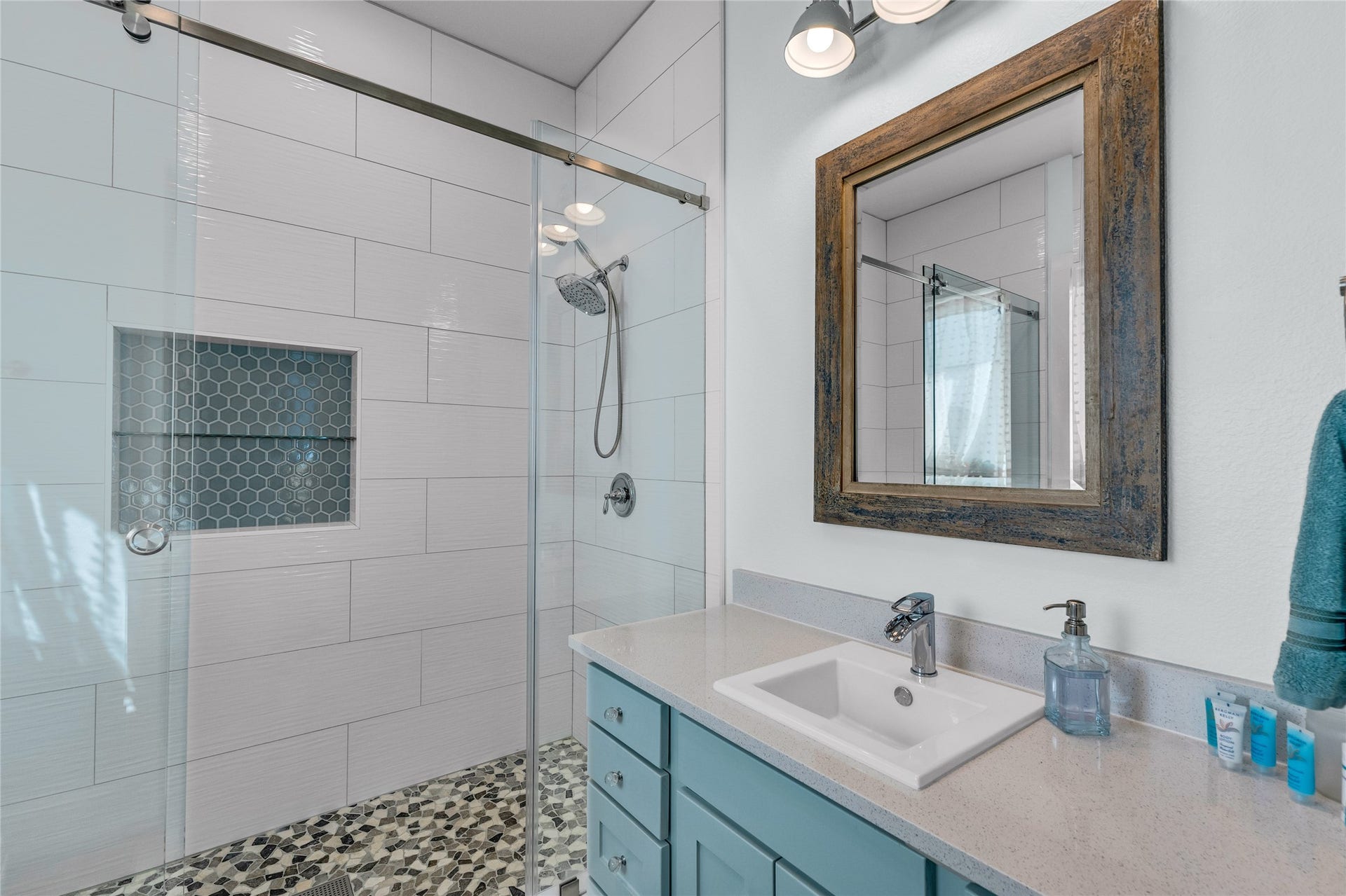 312 Seagrass, Gilchrist, TX 77617 Bathroom with walk-in shower!
