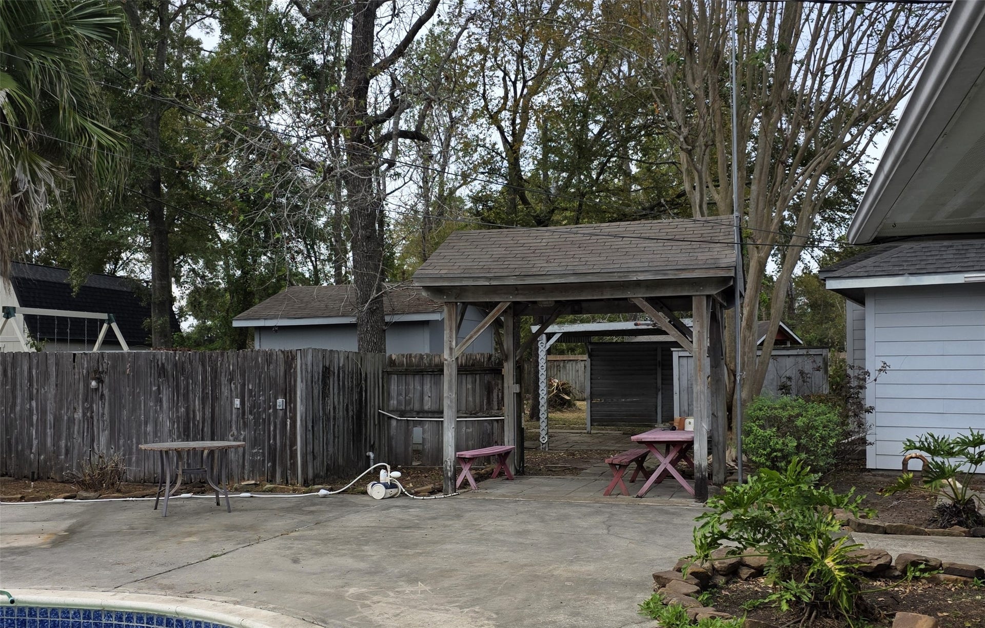 Covered BBQ area