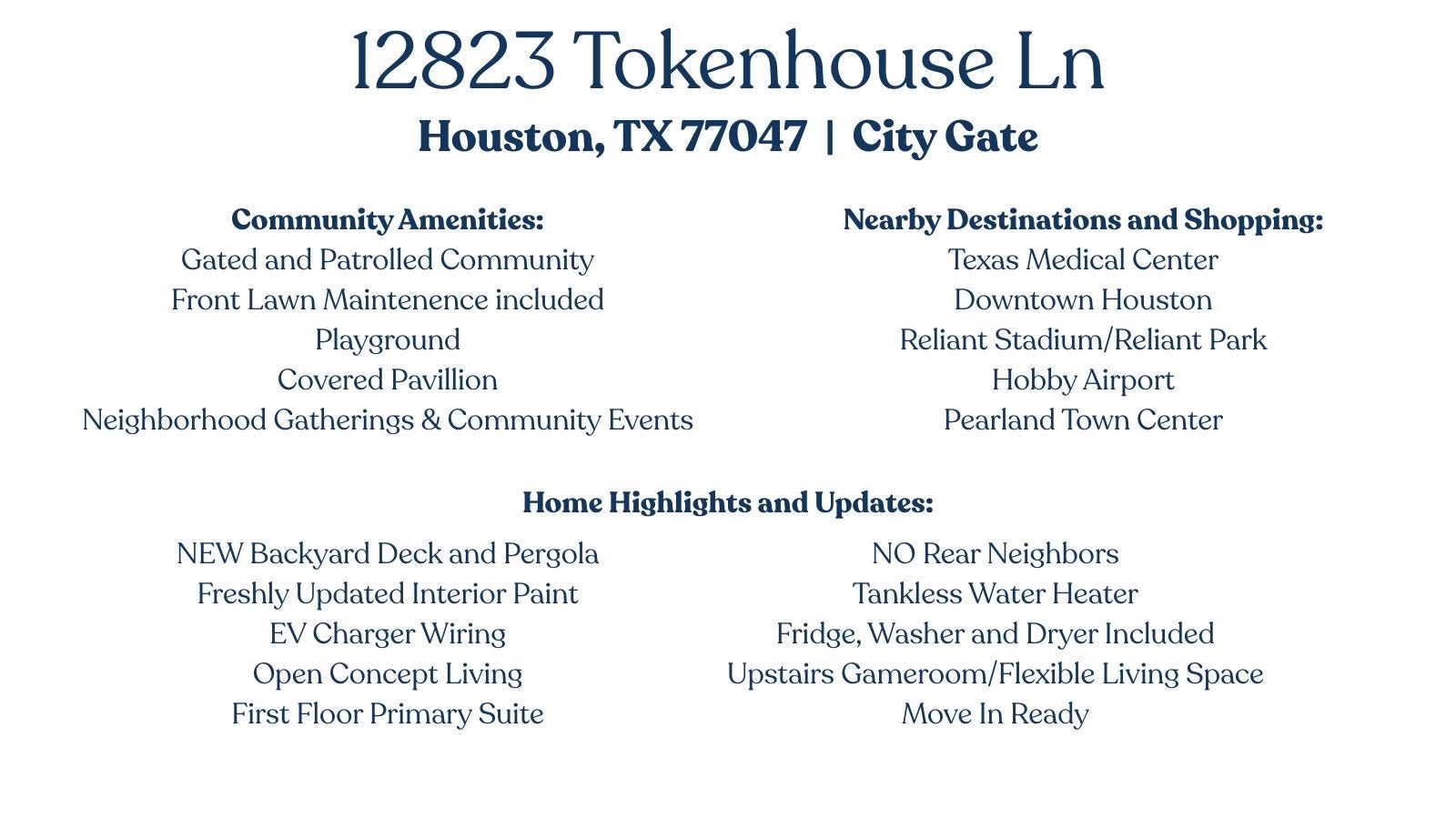 12823 Tokenhouse Lane, Houston, TX 77047