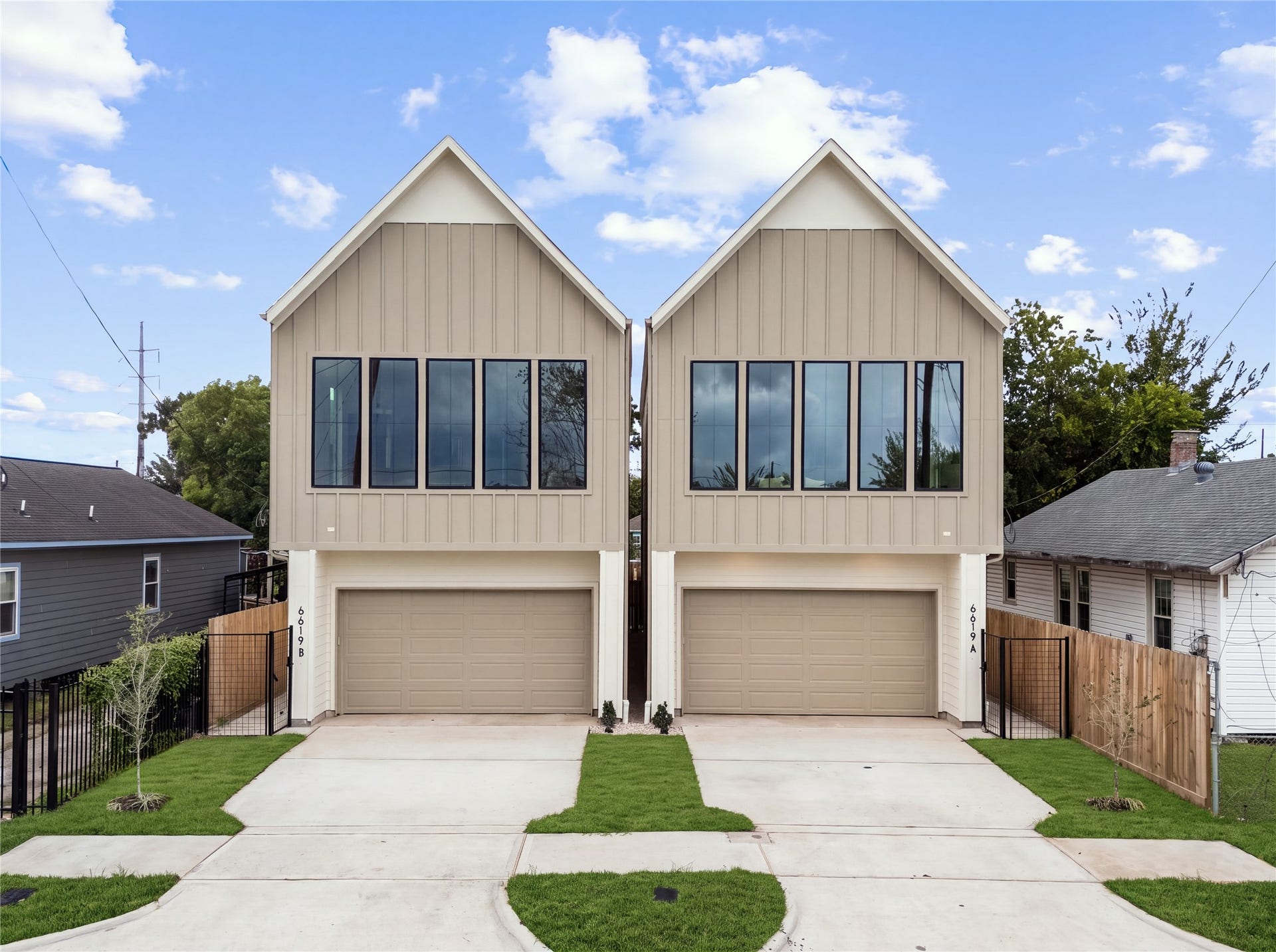 6619 Avenue Q, #B, Houston, TX 77011 Fresh new construction design boasting warm earth-tone siding and clean modern lines.