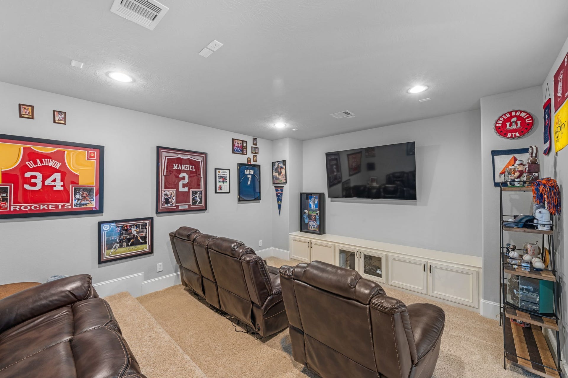 Dedicated media room perfect for movie nights and game day