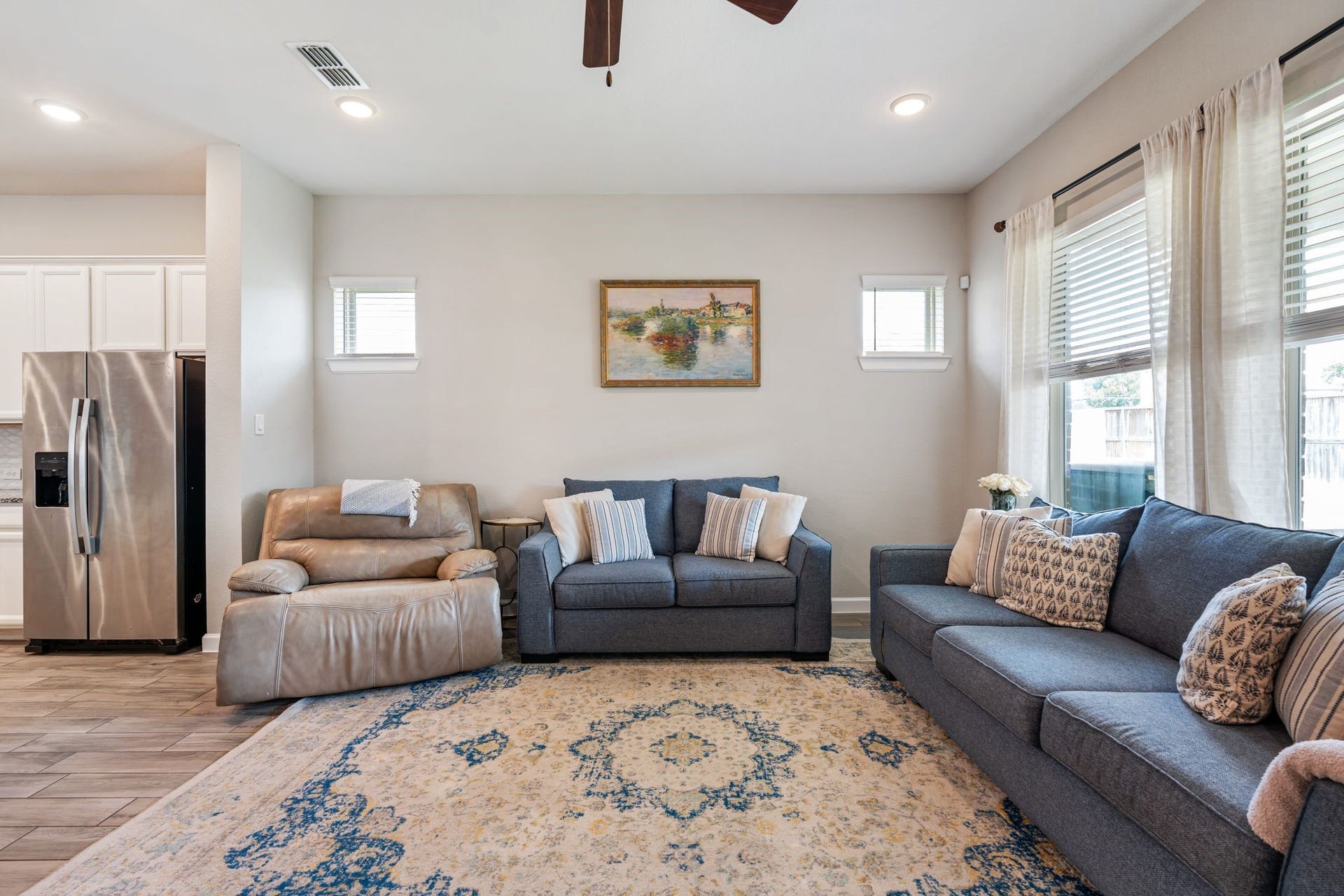 Cozy and comfortable make the perfect living room.
