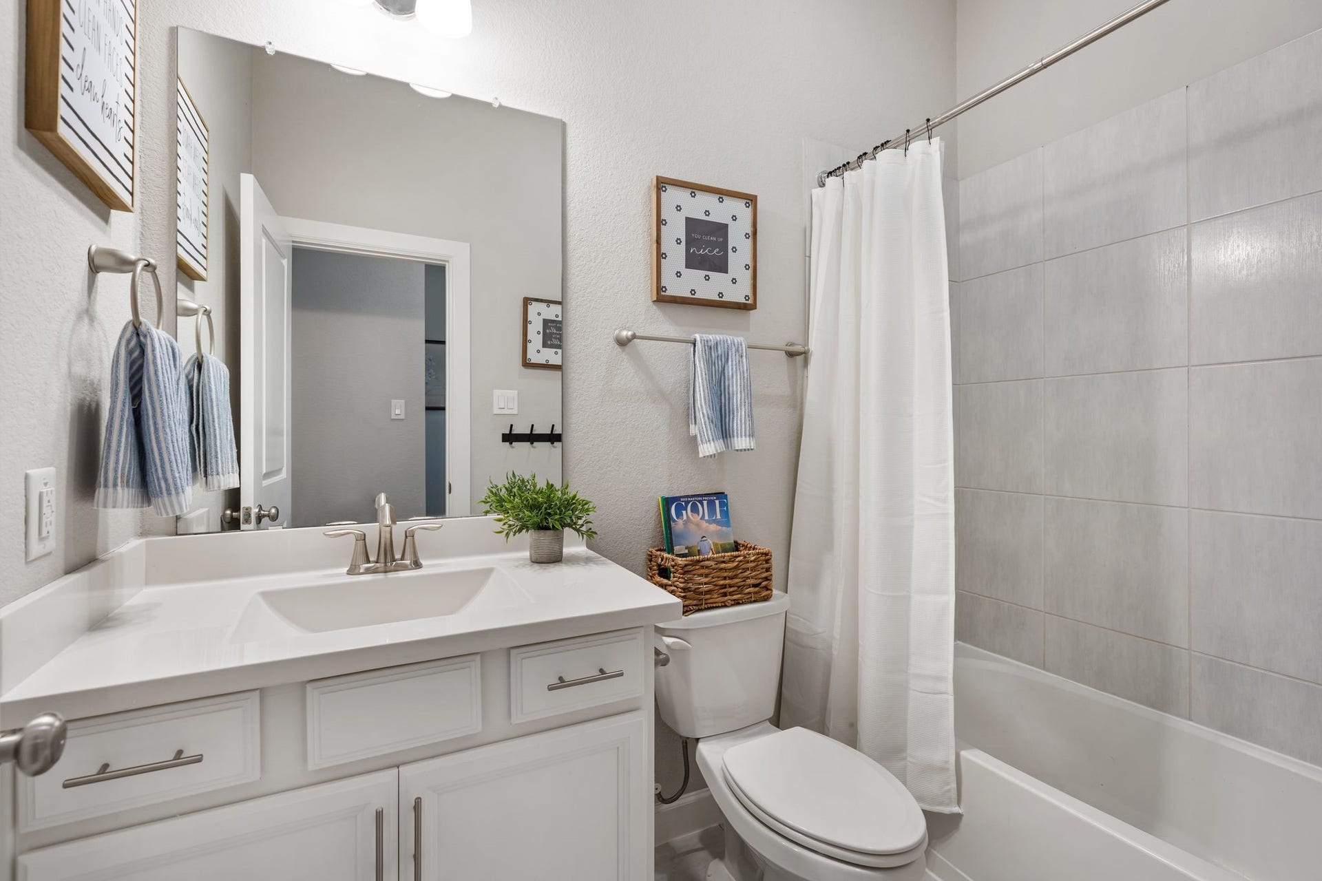 Bathroom 1 is located between the front 2 bedrooms.