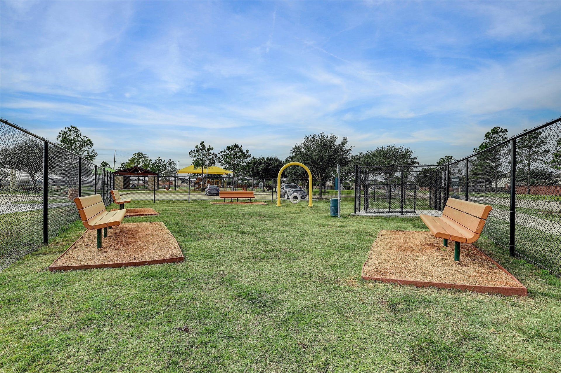 223 Sunset Colony Drive, Rosharon, TX 77583 Let them run, sniff and make a few new friends. The fenced dog park offers plenty of room for pups to burn off some energy.