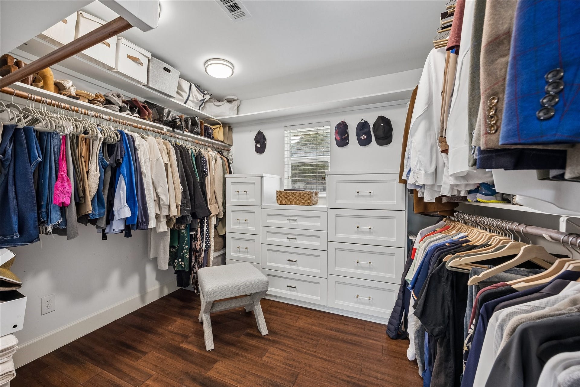 3702 Linkwood Drive, Houston, TX 77025 HUGE primary closet with ample storage and hanging.