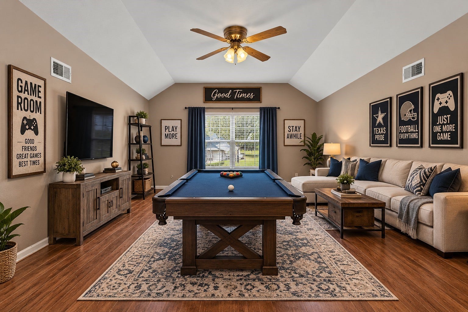 7228 Avenue R, Santa Fe, TX 77510 Virtually staged game room/loft area.