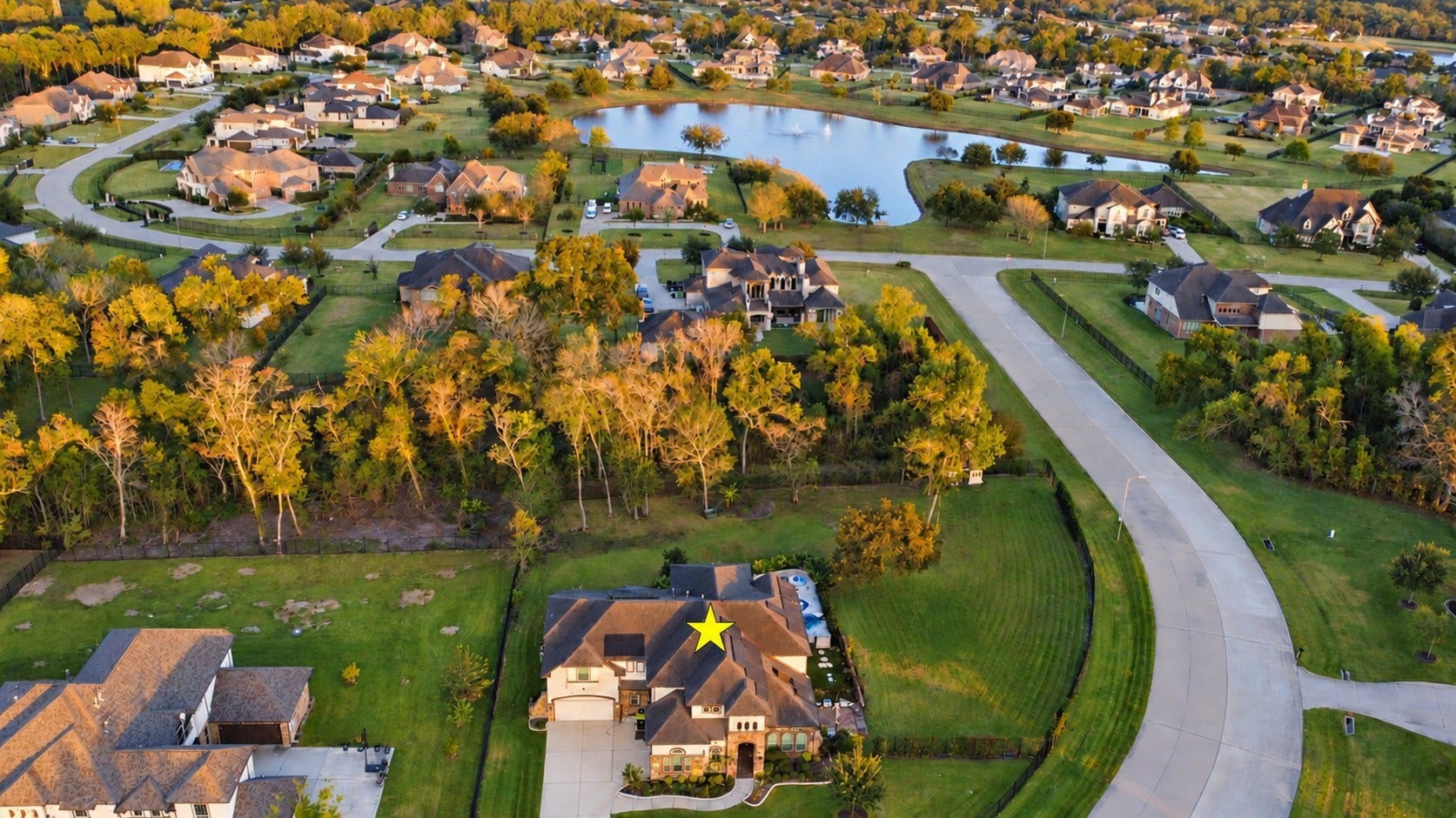 5018 Southampton Road, Missouri City, TX 77459 Aerial view of where 5018 Southampton Road is located within the Manors of Silver Ridge.