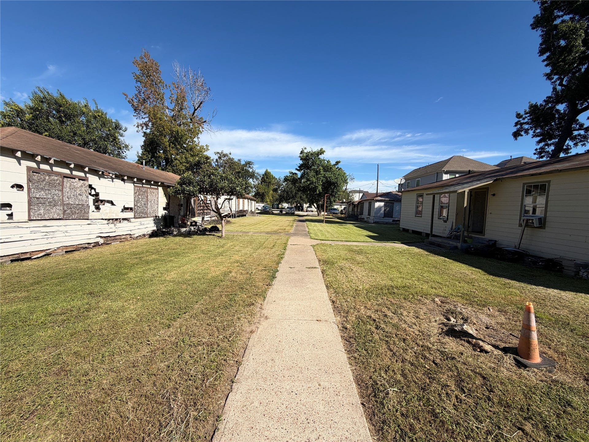 511 Marcella Street, Houston, TX 77091 View from the rear of the lot looking towards the street.