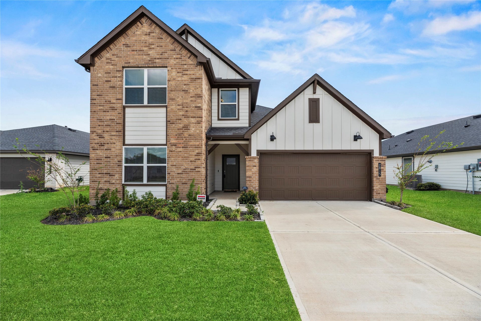 Welcome to 2815 Magnolia Blossom! This beautiful two-story home is located on a friendly community and features a striking brick elevation, a two-car garage with epoxy flooring, and professional landscaping.