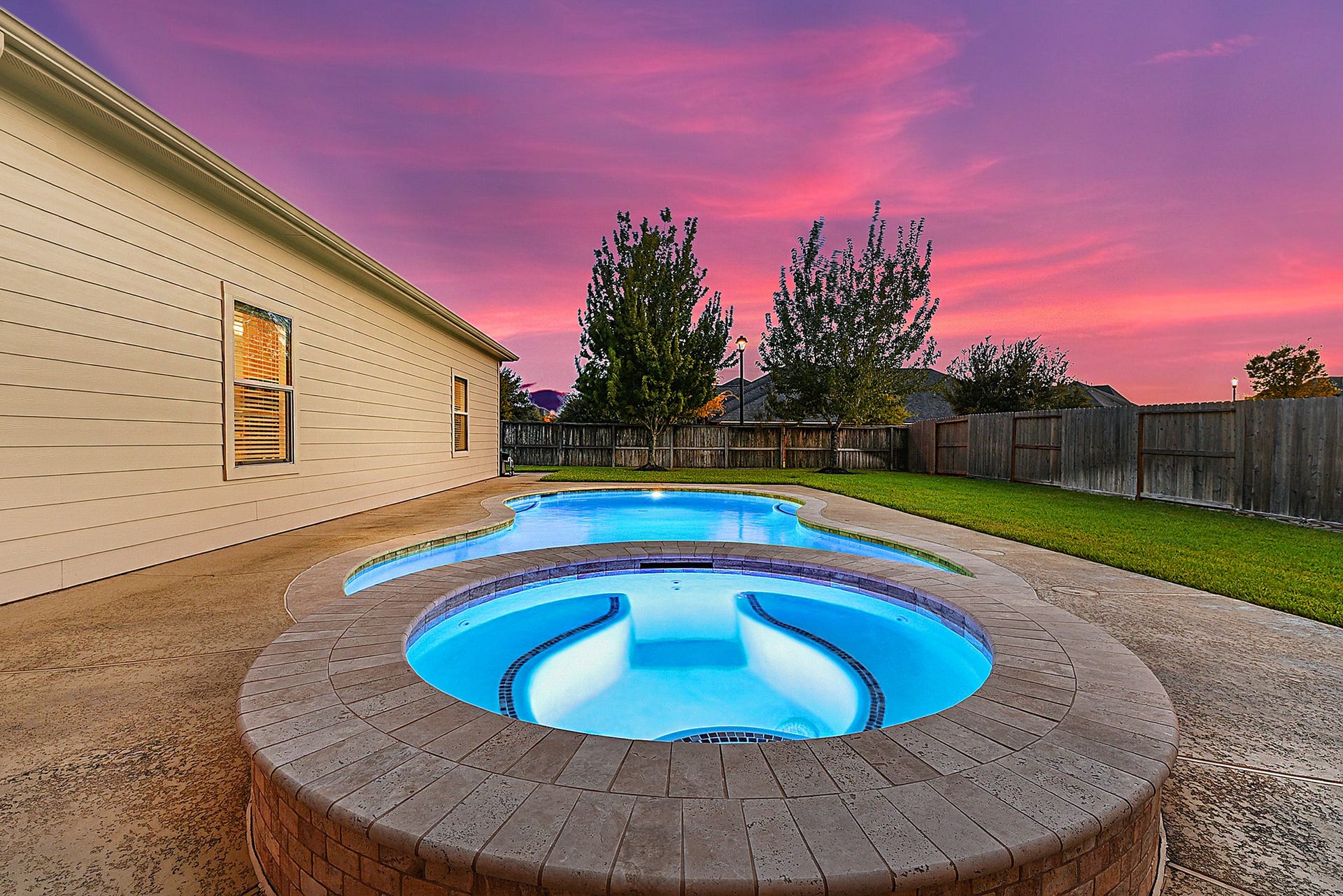 27411 Gladway Manor Drive, Katy, TX 77494 The sparkling blue pool features a heated spa, creating the perfect backyard retreat for relaxing or entertaining. Just steps from the pool is a detached workshop with endless possibilitiesit could be transformed into a pool house, casita, man cave, she-shed, hobby room, or creative space. The expansive backyard offers plenty of green space for a swing set, trampoline, gardening, or additional outdoor activities.