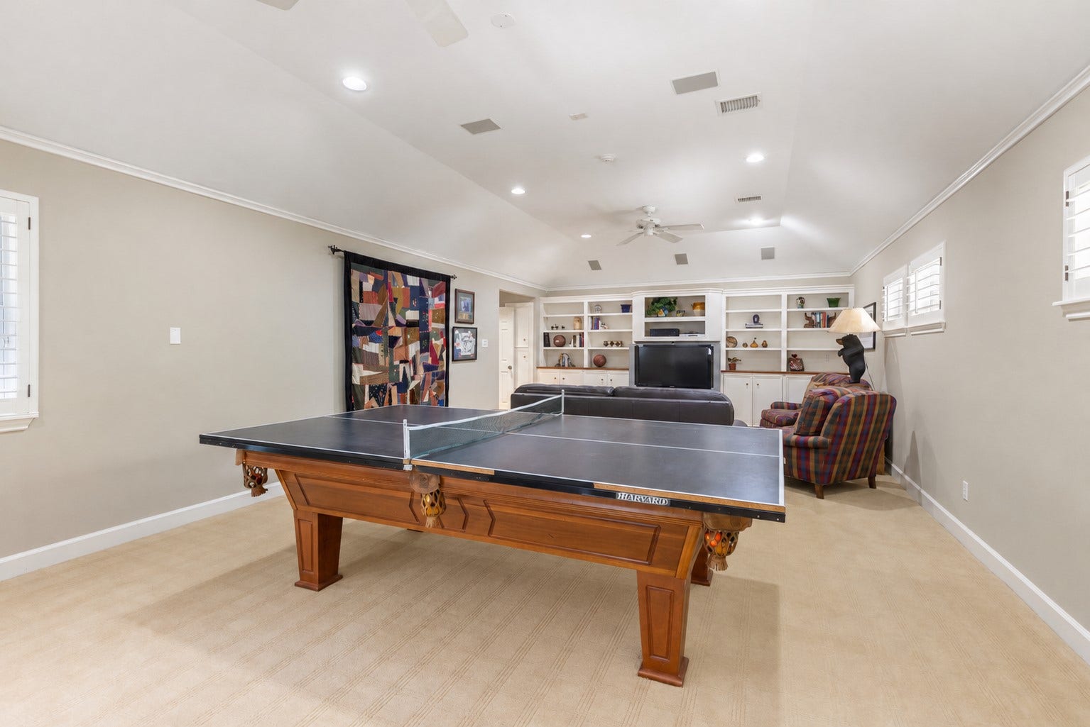 14018 Court Of Regents, Houston, TX 77069 Impressive room dimensions provide flexibility for multiple recreation zones within the game room addition.
