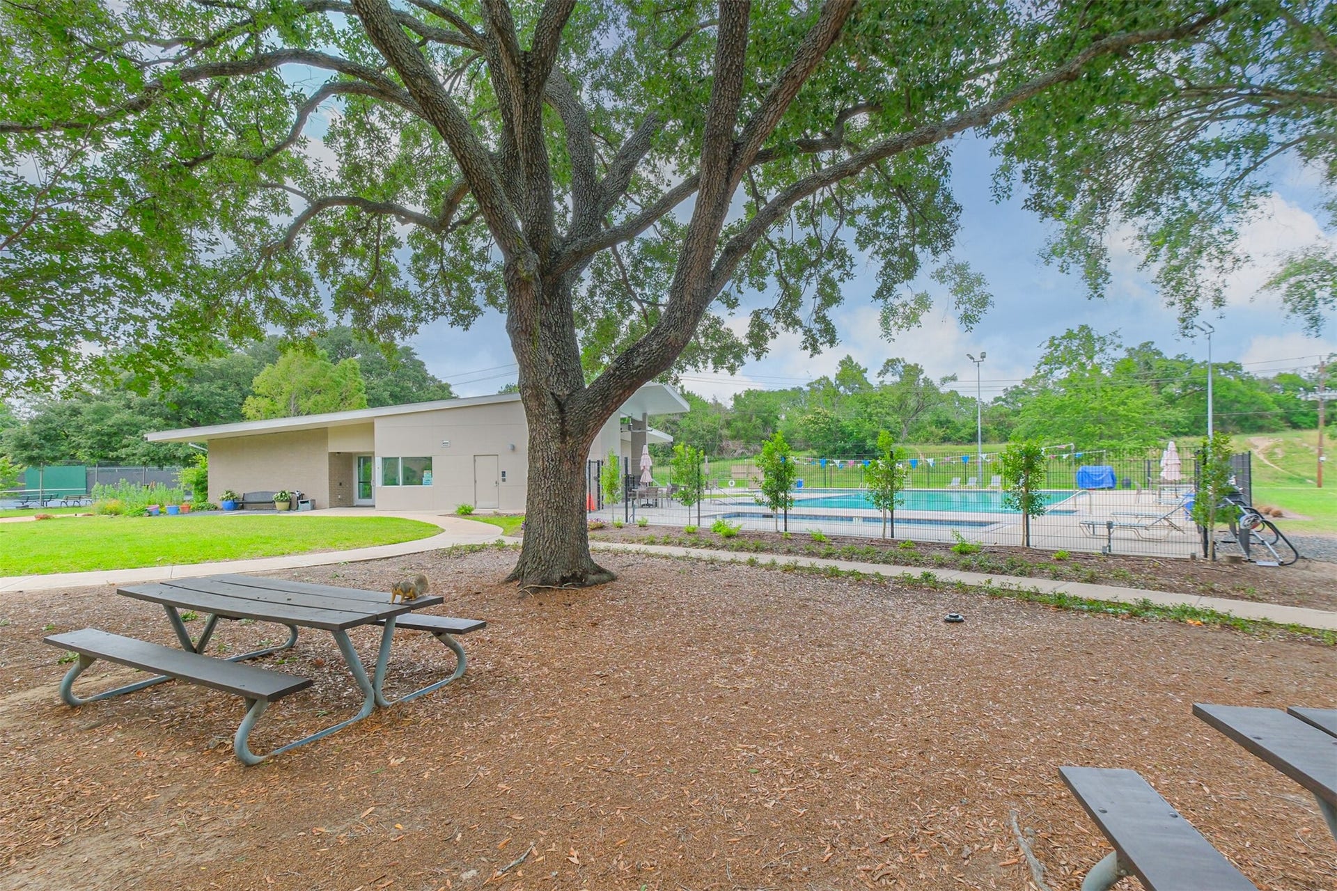 14211 Swiss Hill Drive, Houston, TX 77077 There is a picnic area where you can enjoy a meal/snack with family and friends.