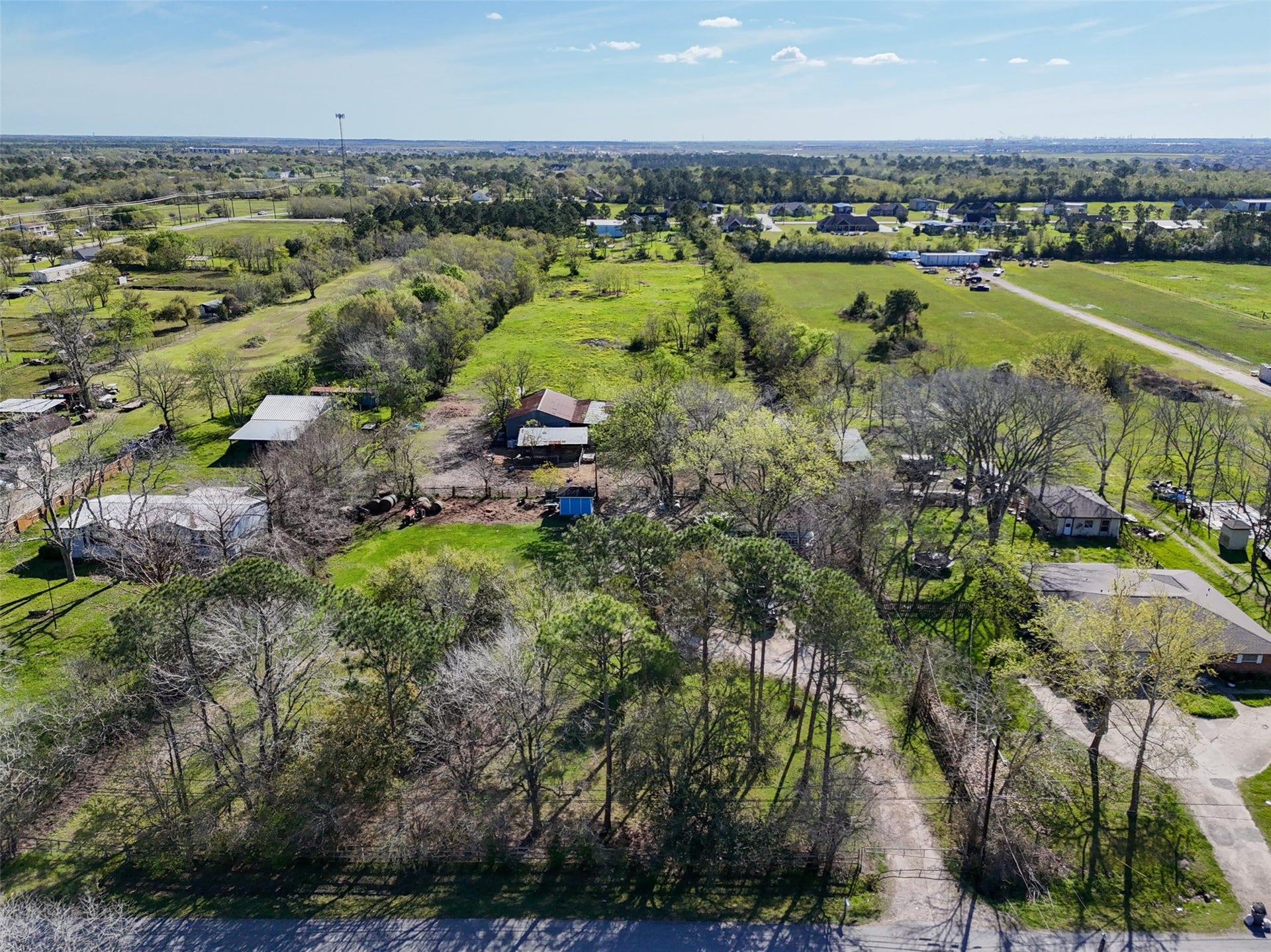 1227 Ave L, Santa Fe, TX 77510 Aerial view from front of property