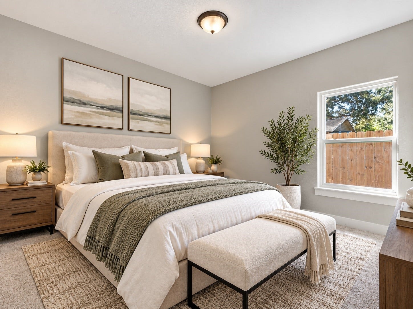 8709 Wheatley Street, Houston, TX 77088 Unit A: Virtually staged third bedroom, ideal for guests, family, or a home office.