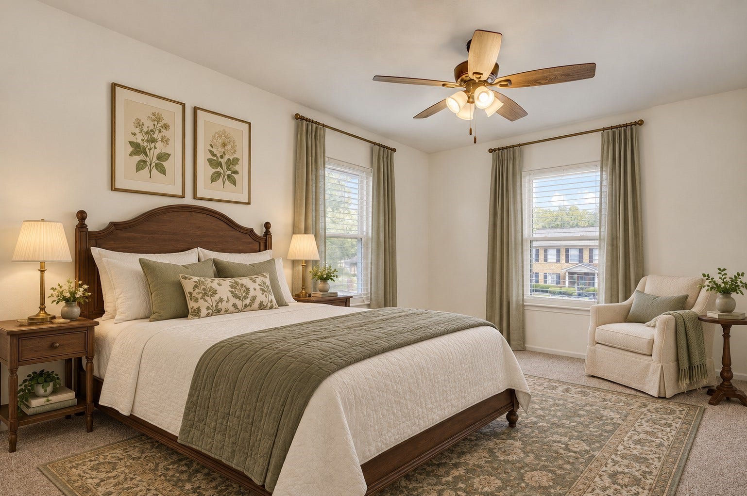 The second upstairs bedroom *virtually staged*