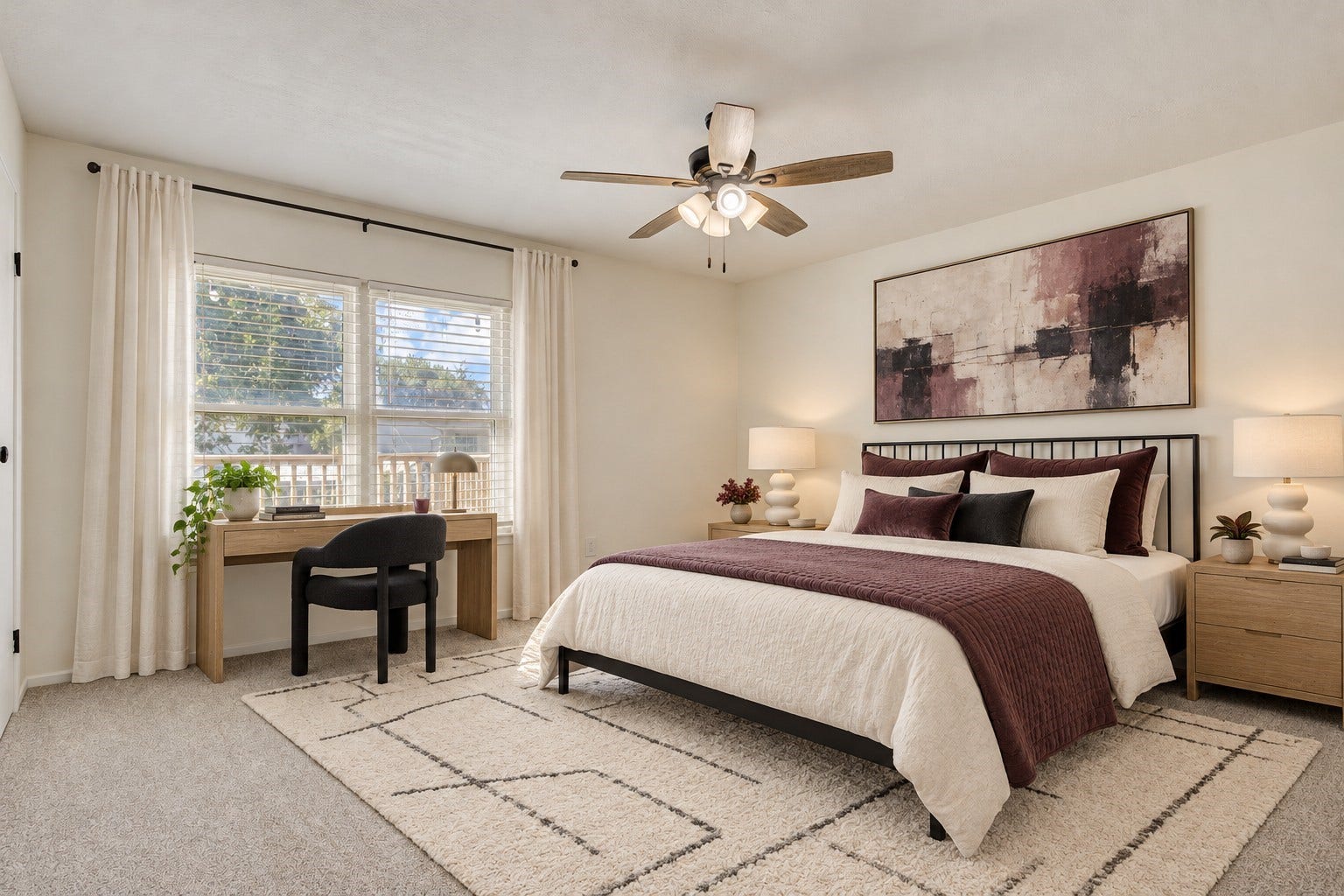 The third upstairs bedroom *virtually staged*