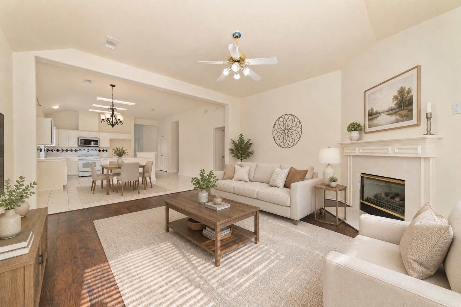 10011 Redoak Pass Lane, Houston, TX 77064 Virtually staged living room
