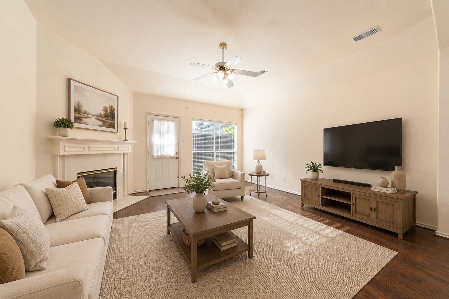 10011 Redoak Pass Lane, Houston, TX 77064 Virtually staged living room
