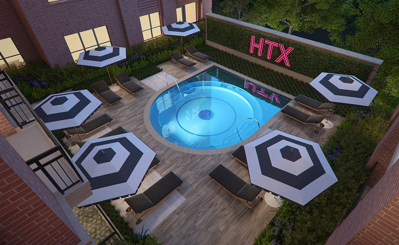 180 Malone Street, #2317, Houston, TX 77007 A second saltwater pool