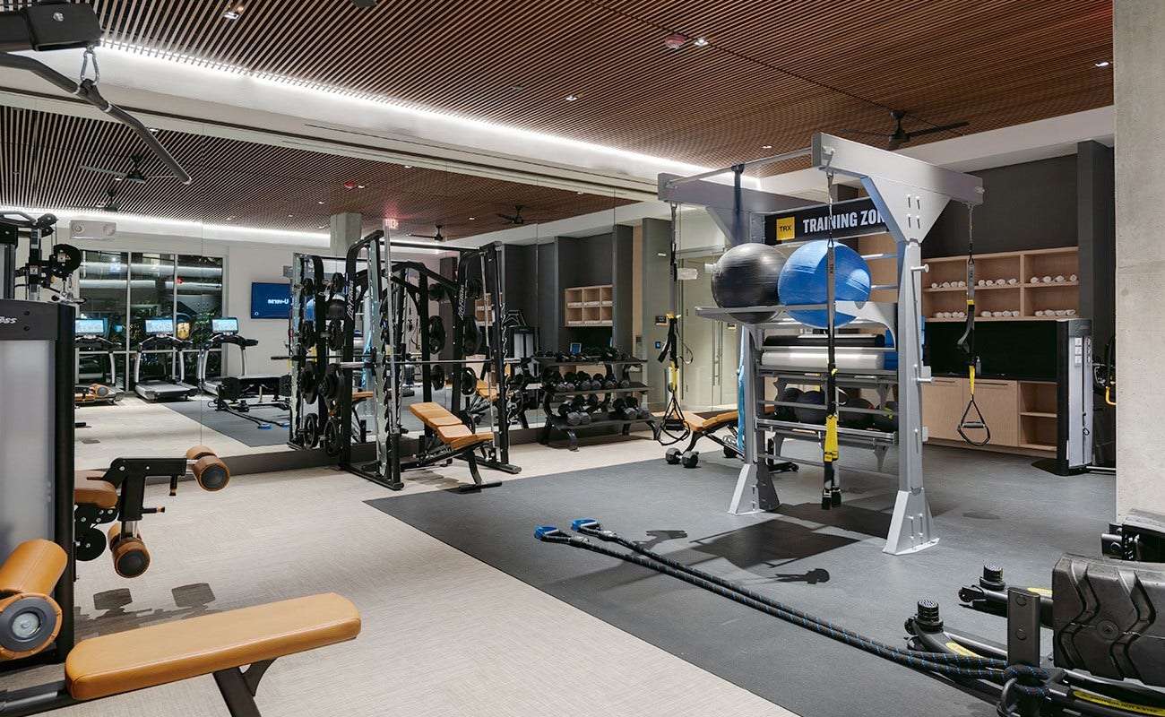 180 Malone Street, #2317, Houston, TX 77007 One of two fitness areas with top of the line There is also a spin/yoga room off this fitness room