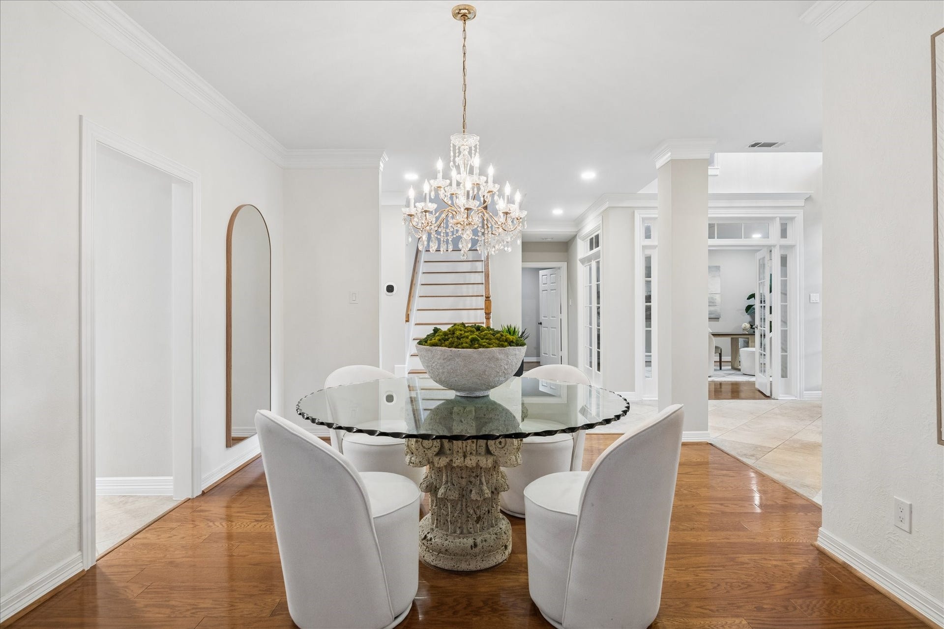 Formal dining room designed for intimate dinners and larger gatherings alike.