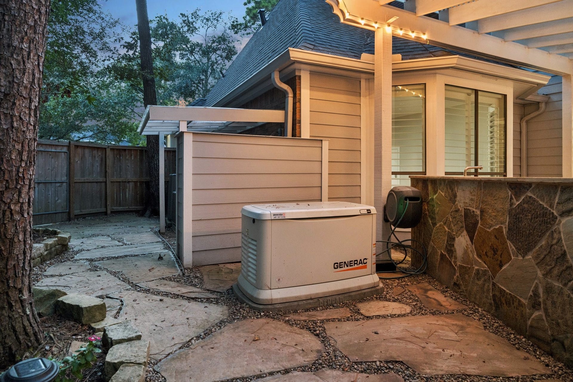 The whole house generator brings peace of mind.